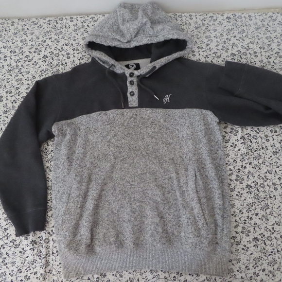 Hooey Other - hooey 3 button up hoodie black grey M